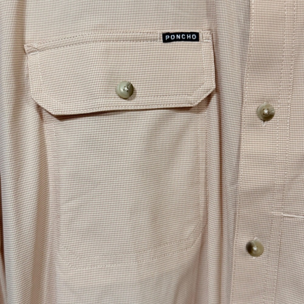 Poncho Outdoors Mens the lavaca Performance Fishing Shirt Magnetic Pockets Large - Picture 7 of 11